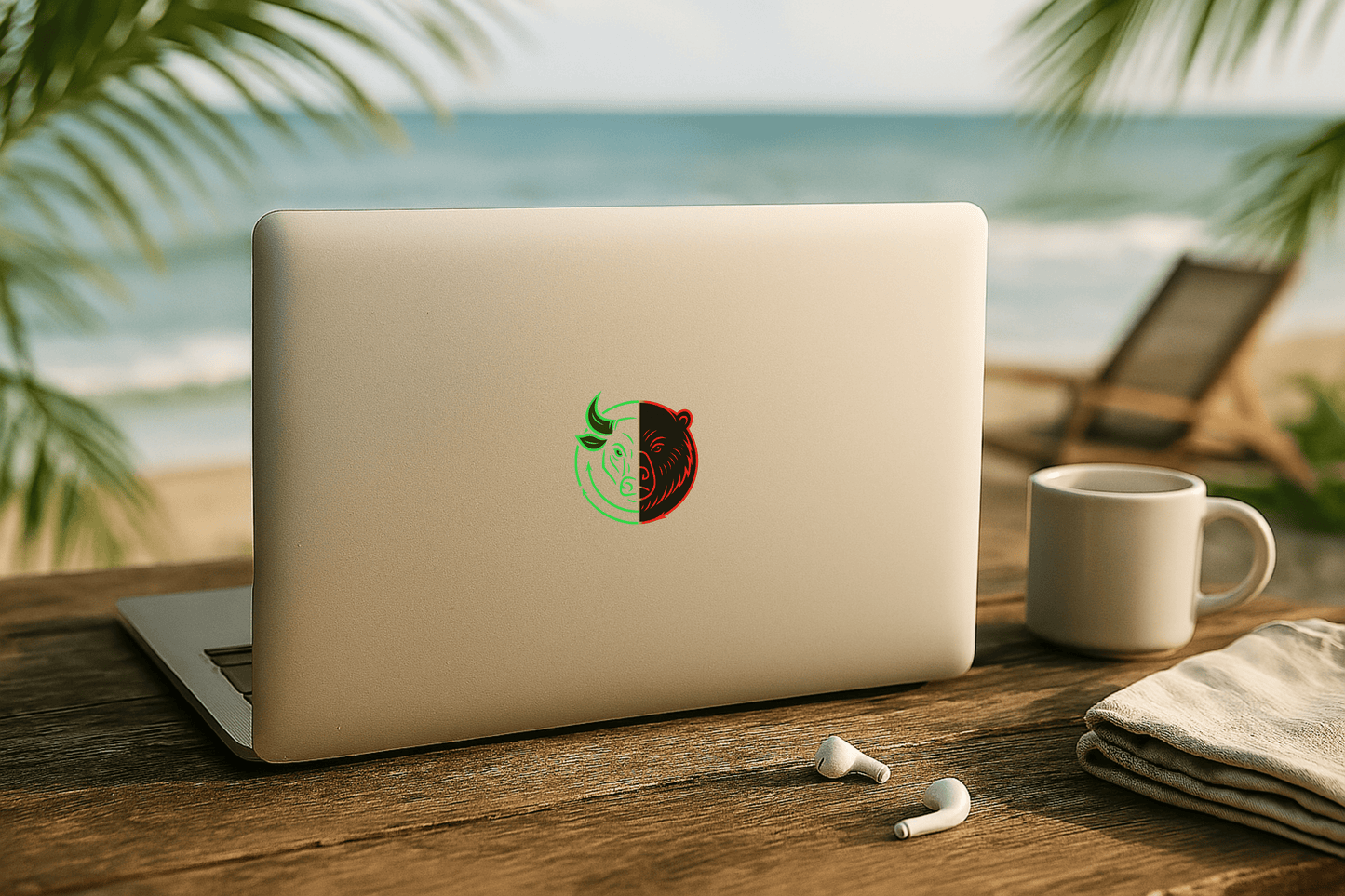 Dual Market Force – Bull & Bear Sticker | Risk Society