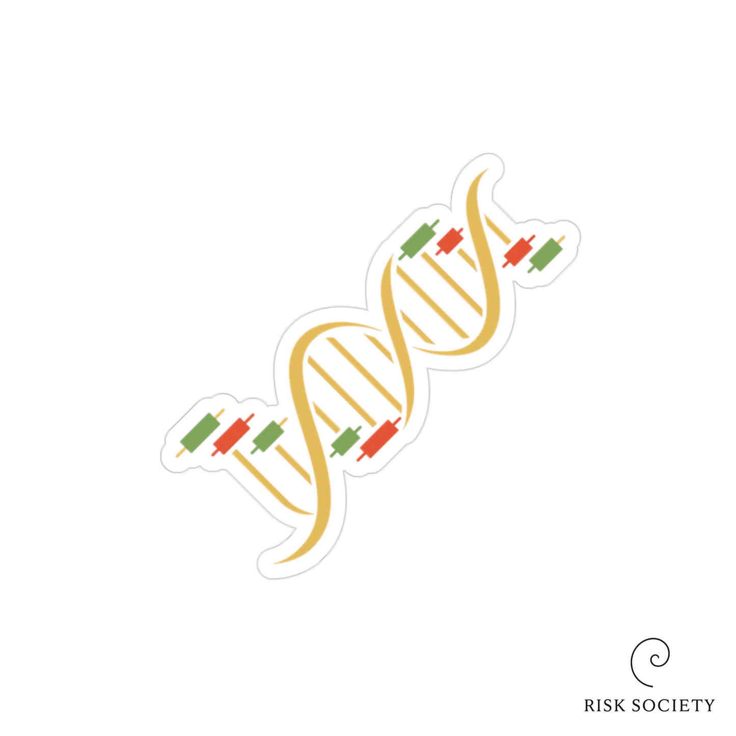 Genetic Market Dynamics – Transparent Sticker | Risk Society
