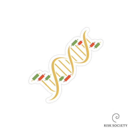 Genetic Market Dynamics – Transparent Sticker | Risk Society