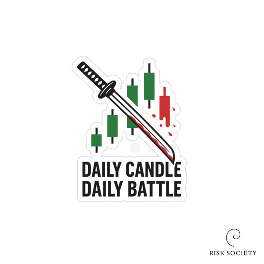 Daily Candle, Daily Battle Sticker | Risk Society