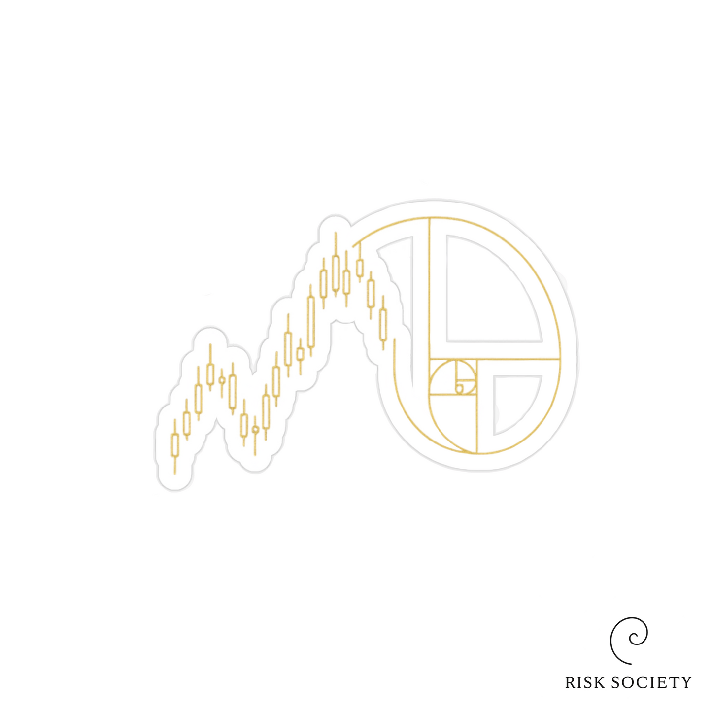 Golden Spiral of Market Flow – Risk Society Sticker