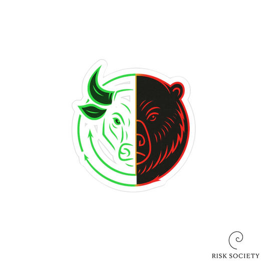 Dual Market Force – Bull & Bear Sticker | Risk Society